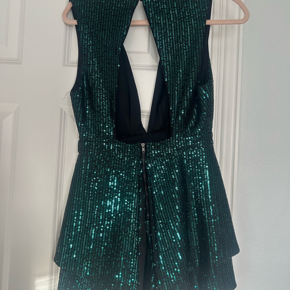 DO+BE Green Sequin Jumpsuit